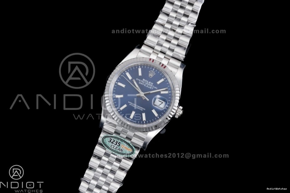 Best 1:1 Jubilee Dial Unisex 126234 Steel Edition 560 DateJust Stick 904L Clean SH on Bracelet 36 Blue 0829